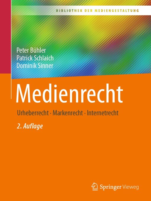 Title details for Medienrecht by Peter Bühler - Available